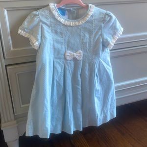 Anavini 18 month lovely blue brushed cotton dress